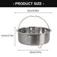 thumbnail image 2 of Portable Rice Cooker Vegetable Steamer Basket Veggie Steaming Basket for Cooking Stainless Steel Steamer Insert, 2 of 8