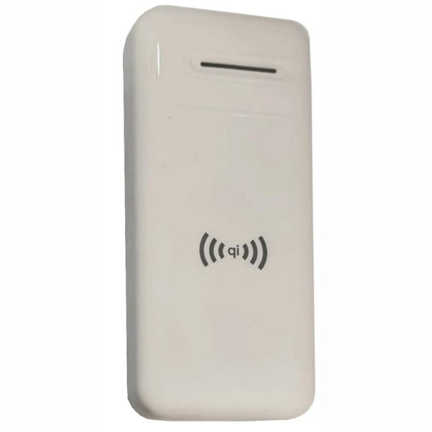 Wireless Power Bank Inalámbrica Qi BankPro 30000Mah Blanco Salida Qi Inalámbrica. 1xUSB 2A Entrada USB Tipo C Cable USB