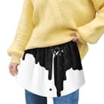 thumbnail image 1 of Gibobby mini faldas de mujer sexy falsa Ajustable con banda elástica que combina con todo Extensiones de barrido Cintura Mini extensor Camisa de mujer Capa inferior Falda infe(Blanco, L), 1 of 5