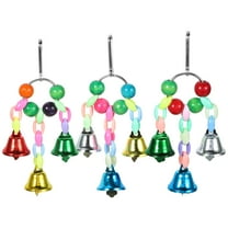 3Pcs Parrot Bell Toys Delicate Hanging Bell Pendants Parrot Metal Bell Decors Parrot Accessory