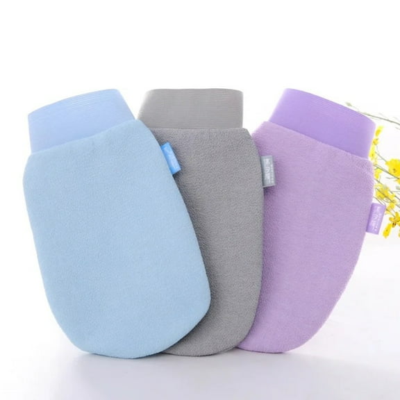 Exfoliating Bath Glove Set 3 Pieces Body Exfoliator Double Side