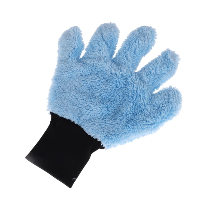 1 Pc Toalla para Lavado de Autos Coral Fleece Herramienta de Secado para Limpieza de Autos 23x20x1.5cm Azul