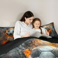 thumbnail image 5 of Erosebridal Youth Soccer Bedding Sets Toddler with Comforter,Football Sports Duvet Insert,Orange Black Comforter Sets Toddler Size For Teens,Ultra Soft Bedroom Decor Reversible,2pcs, 5 of 8