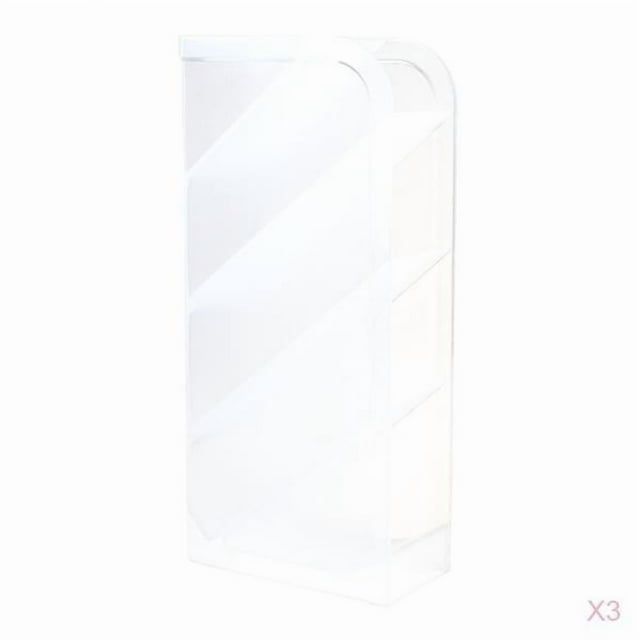 3x Estuche De Almacenamiento De Cosméticos De Plástico Soporte De Cepillo De Maquillaje