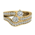 thumbnail image 3 of 0.75 CT Two-Stone Ring Accent Diamond Wedding Set 14K Gold (H,SI1), 3 of 4