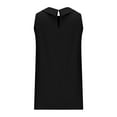 thumbnail image 5 of Timegard Tank Top for Women Back Button Sleeveless Stand Collar Tunic Top Solid Color Casual Tee Summer, 5 of 5