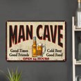 thumbnail image 2 of Placa Metal Vintage Cueva Hombre Pintura Hierro Rectangular Pared 30x20cm, 2 of 9