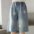 thumbnail image 4 of Byoo Gradient Dye Overalls Shorts for Toddler Girls Solid Adjustable Strap Casual Shorts Outdoor Play Bottoms,Light Blue, 4 of 8
