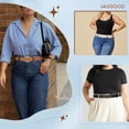 thumbnail image 6 of JASGOOD 3 Pack Belts for Women with Double Ring Buckle Ladies Fashion Leather Belt, 6 of 11