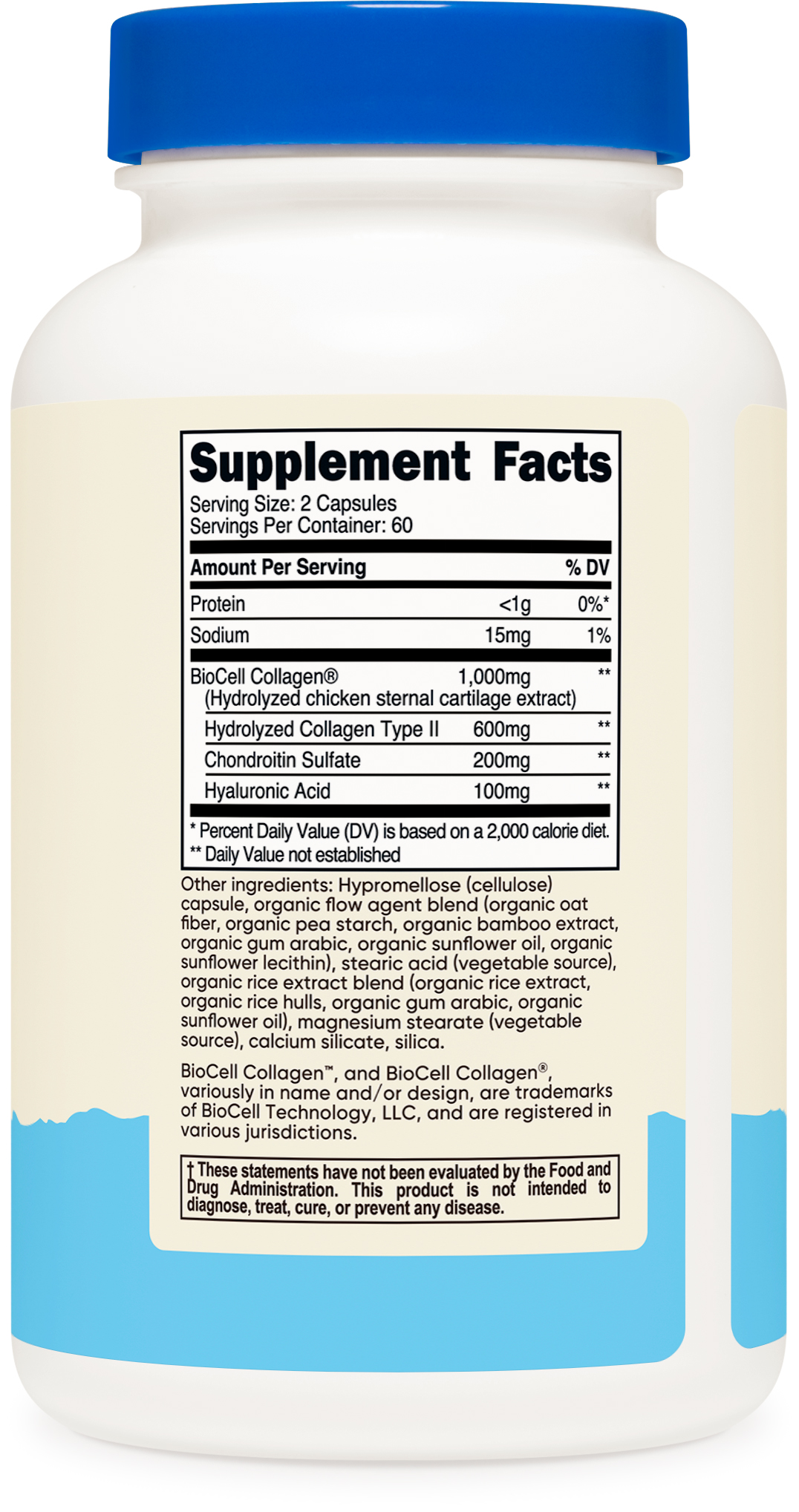 Nutricost BioCell Collagen (1,000mg) 120 Capsules - Hydrolyzed Type II Collagen Supplement, GMO-Free, Gluten-Free, 60 Servings