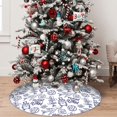 thumbnail image 5 of Sikiie World Travel2 30-48 inches {designName} Print Christmas Tree Skirt Snowman Xmas Tree Skirt with Edge Christmas Decorations for Holiday Party48", 5 of 7