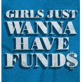 thumbnail image 2 of Girls Just Wanna Have Funds Money Womens Fitted Plus Size Graphic Tee Brisco Brands 2X, 2 of 4
