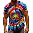 thumbnail image 6 of JAJAHO Men's Short Sleeve T Shirt Tie Dye Crew Neck Comfortable Breathable Graphic Tee Casual Daily Wear Summer Outfits Trendy Tops, 6 of 8