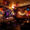 thumbnail image 2 of Colorful Foil Fringe Garland, Hanging Plastic Curtain Party Streamers, Fringe Garland Banner, Ideal for Car Floats, Bridal Showers, Weddings, Birthdays, Halloween, and Christmas,Gold, 2 of 4