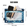 thumbnail image 3 of Sharks Swimming Silhouettes 2 Pack Pencil Pouch for 3 Ring Binder Smooth Zipper Folders with Pockets Clear Window Pencil Case, 3 of 6