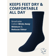 thumbnail image 7 of Special Essentials 12 Pairs Cotton Diabetic Socks Crew for Men and Women Navy (Size 10-13), 7 of 7