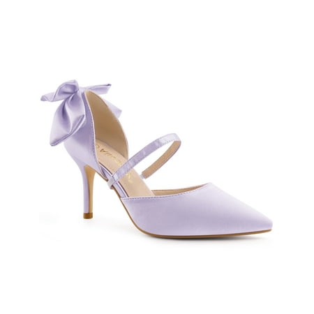 

Allegra K Women s Pointed Toe Bow Decor Stiletto Heel Pumps
