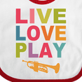 thumbnail image 4 of Inktastic Live Love Play the Trumpet Boys or Girls Baby Bib, 4 of 4
