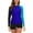 Blue, variant on Fsqjgq Women's Swimsuits Rash Guard Sets Two Piece Long Sleeve Bathing Suit Summer Conservative Bathing Suit Bottom Beachwear S