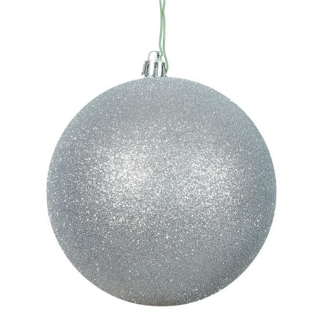 Ornement Boule à Paillettes Argentées, 12 Po.