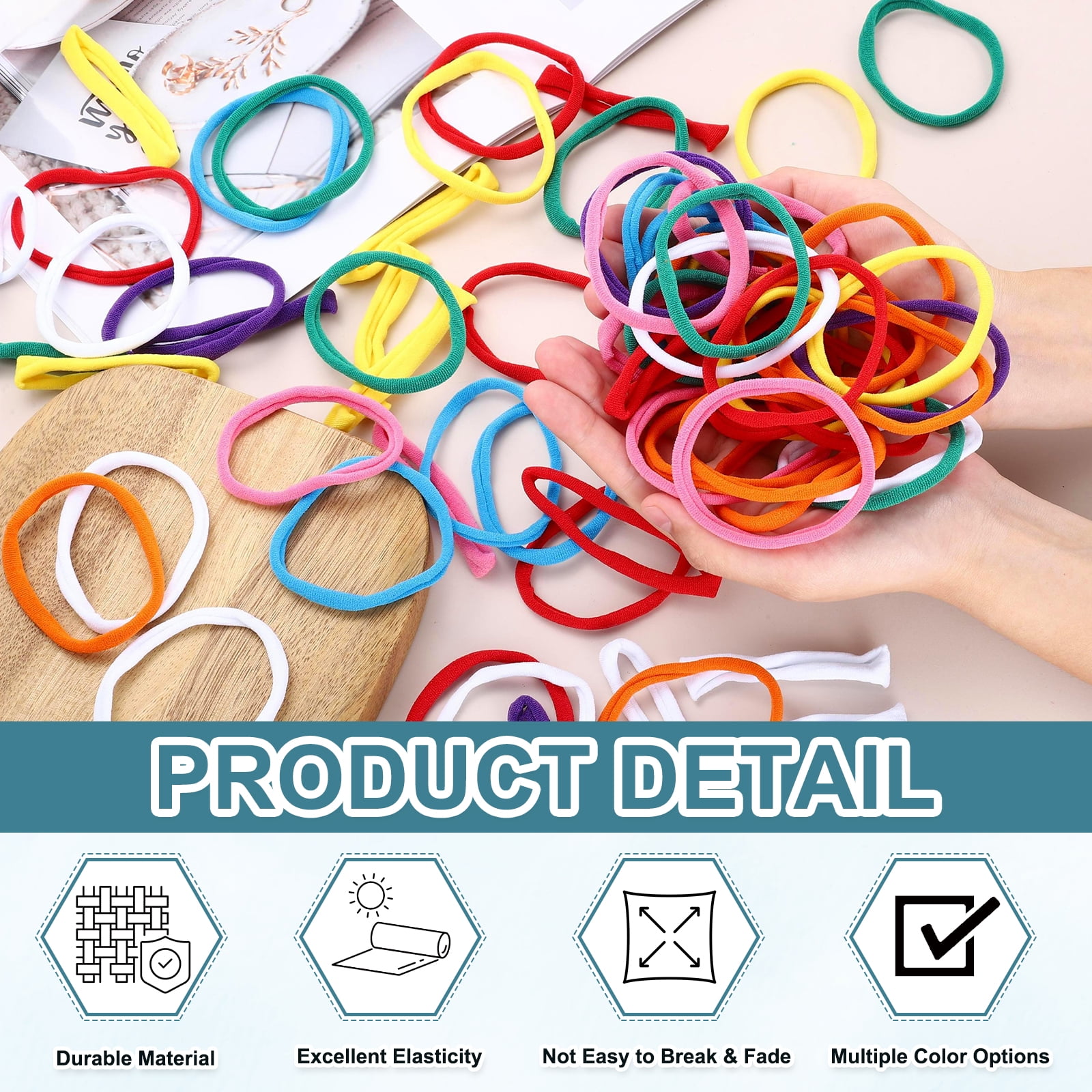 Uxcell 384 Pcs Potholder Loom Refill Loops Set, Elastic Potholder Weaving Refill Loops Knitting Kit with 2 Crochet Hooks and 7" Weaving Loom for Girls DIY Crafts, 12 Colors