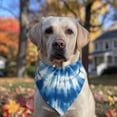 thumbnail image 2 of Dog Bandana 1 Pack,Blue White Tie Dye Spiral Pattern Bandanas for Dogs,Cat Bandana,Small/ Large Dog Bandana 2 Size,Dog Bandanas, 2 of 6