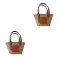 thumbnail image 4 of Minnieouse Bolsos de paja de moda y ecológicos para mujer, tamaño para moda, bolso clásico Simple para mujer Type1 NO1, 4 of 6