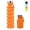 Orange, variant on PENGXIANG Collapsible Silicone Sports Water Bottle - Compact Workout, Beach, Festival, Travel Drinking Foldable Water Bottles - Leak and Shockproof, 100% Safe Material with Carabiner