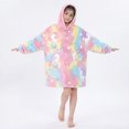 thumbnail image 7 of Kids Glow in The Dark Hooded Blanket Hoodie, Oversized Wearable Blanket for Boys & Girls Flannel Fleece One Size Purple C0P, 7 of 7