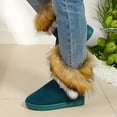 thumbnail image 4 of Women's Long Faux Fur Anti-Slip Plush Warm Boots, Comfortable Soft Warmth, Superfine Fiber Upper And Inner, Rubber Sole, Low Platform Heel, 4 of 6