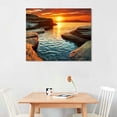 thumbnail image 2 of COMIO  Sunset Sea Beach Modern Seascape Pictures Paintings on Canvas Wall Art Stretched Canvas Prints Artwork for Living Room Bedroom Home Office Decorations, 2 of 4