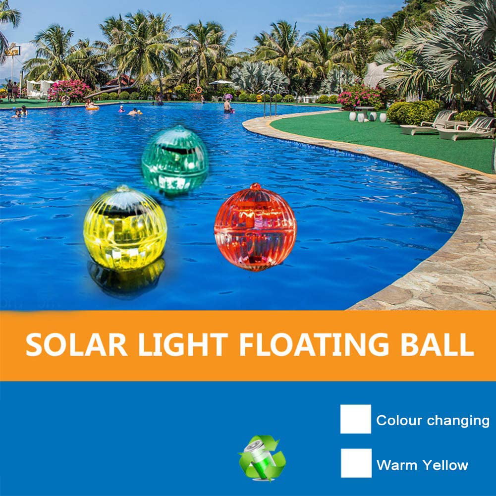 Solar Decor Floating Fountain Colorful LED Lights Swimming Pool Pond Fish Tank 