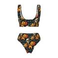 thumbnail image 6 of Rocae Halloween Skull for Bikini Set for Women Two Piece Sexy High Swimsuits Split Crossover Bikini Large, 6 of 9