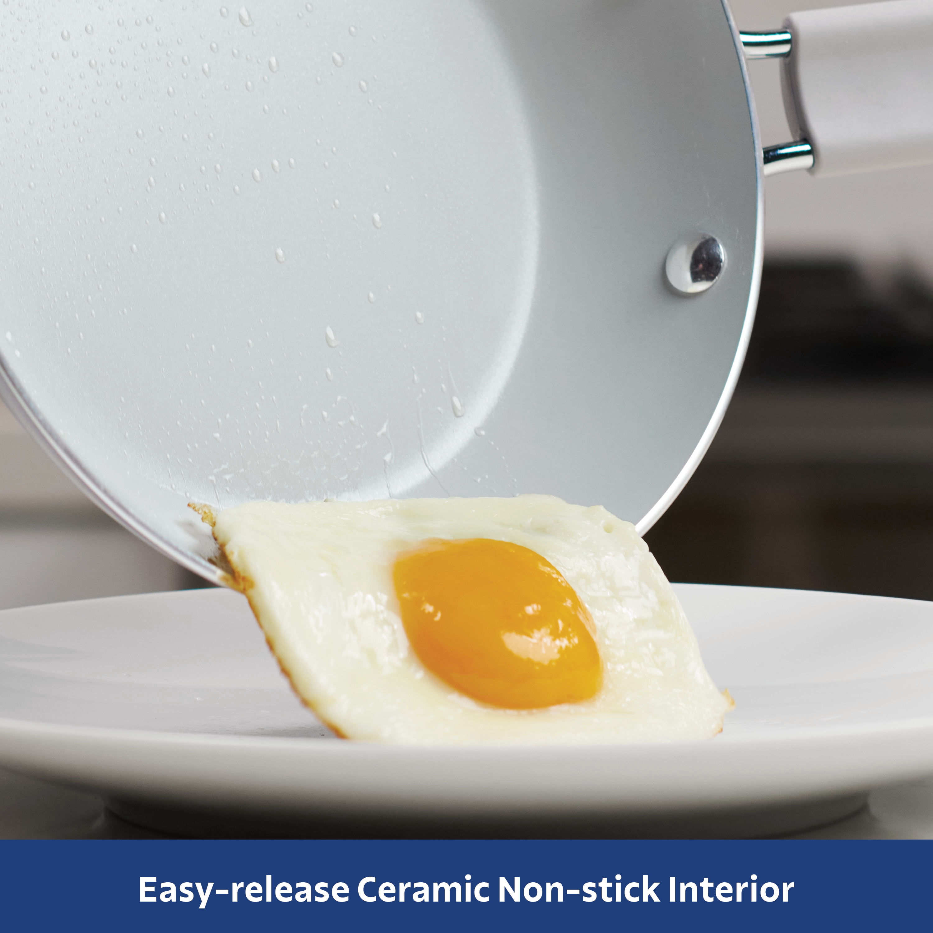 Tramontina EveryDay 3 Pk Ceramic Fry Pans Blue - Bering Sea