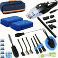 thumbnail image 6 of 25pcs Car Cleaning Wash Kit Interior Detailing Cleaner Kit with High Power Handheld Vacuum,, Windshield Tool, Gel, Tire Brush, Complete Car Care Tools, Men's Gift Or Women's Gift, 6 of 7
