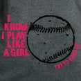 thumbnail image 3 of CafePress - I Know I Play Like A Girl Women's Dark T Shirt - Women's Traditional Fit Dark T-Shirt, 3 of 4