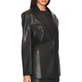 thumbnail image 3 of USTRADEENT Premium 2 Button Women's 100% Lambskin Casual Suit Style Leather Blazer Coat, 3 of 3