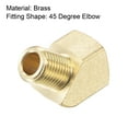 thumbnail image 5 of Uxcell 1/4 NPT Male to Female Thread Brass Hose Fitting Elbow 45 Degree Angle, 5 of 5