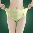 thumbnail image 2 of Daznico Womens Underwear - Womens Underwear Plus Size Cut High Waisted Briefs Comfortable Breathable Full Coverage Postpartum Panties - Panties for Women,Color:Green,Size:XXL, 2 of 8