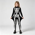 thumbnail image 6 of GiLiling Halloween 3D-Printed Girls Glow Skeleton Charactertume Kids Bone Jumpsuit Kids Glow in the Dark Skeleton Charactertume Halloween Character Dress Up (Black, 7-8 Years), 6 of 9