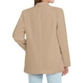 thumbnail image 6 of Kiijoy Kids Girls Long Sleeve Formal Suit Jacket Open Front Inner Pocket Blazer, Khaki, 6 of 8
