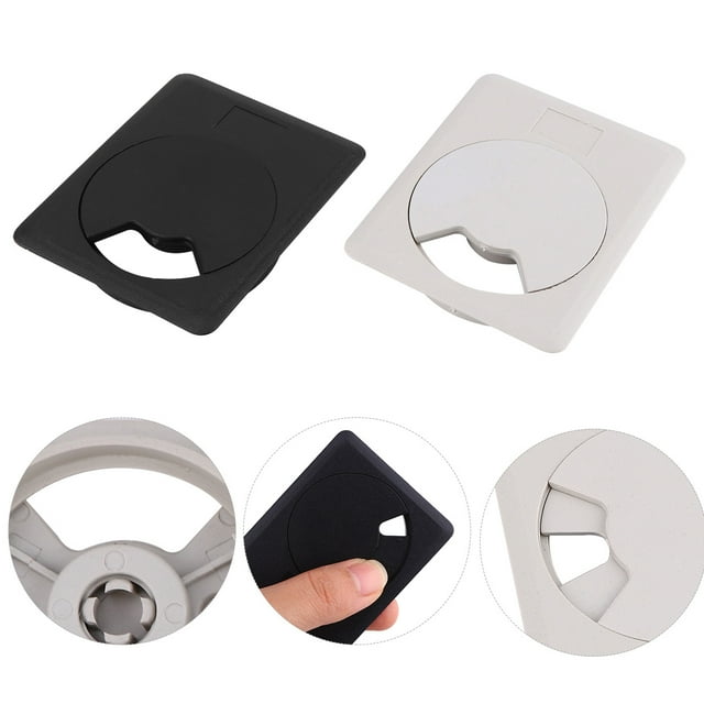 FUTUREORYY 20Pcs Plastic Computer Grommet Cable Wire Hole Covers for Desk Office and Home Use