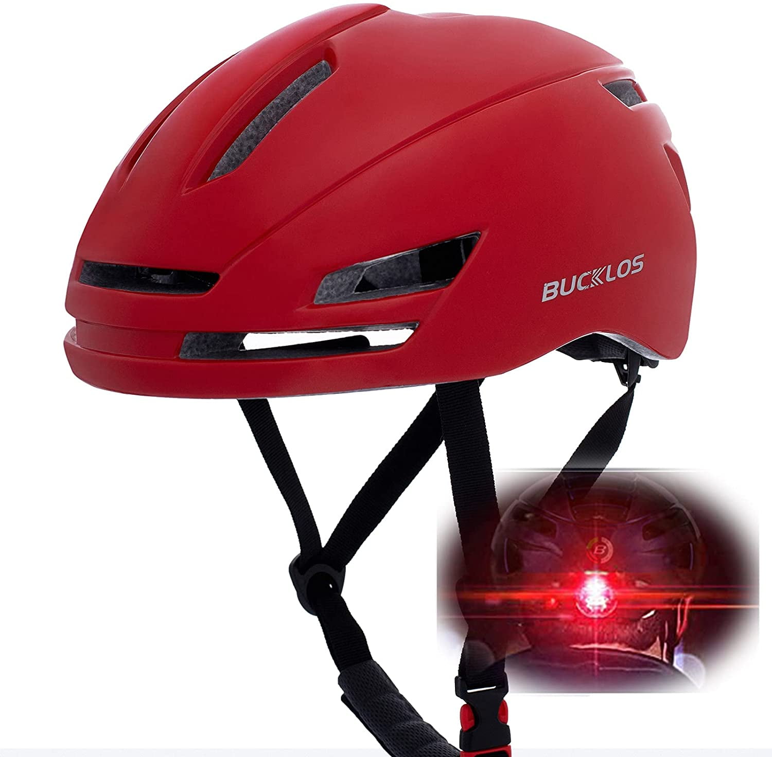 BUCKLOS Mountain Bike Helmets Adults Adjustable Men Women Safety Helf Helmet US 