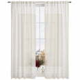thumbnail image 2 of Sheer Curtains 96 Inches Long, Cream Greek Key Light Filtering Window Curtains for Living Room, Geometric Greece Ancient Farmhouse Geo Rod Pocket Voile Sheer Curtain Drapes, 52"W x 96"L, 2 Panels, 2 of 8