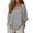 Tops-797Gray, variant on Linen Tunic Tops for Women Crewneck Half Sleeve Casual Boho Vacation Wear Slouchy Relaxed Fit Subtle Striped Pattern Side Pocket Breathable Summer Tops