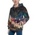 thumbnail image 2 of Balery Abstract Peacock Painting Pattern Boys Hoodie, Youth Pullover Hooded Sweatshirt, Kangaroo Pocket Hoodie for Kids Girls -Medium, 2 of 6