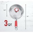 thumbnail image 7 of Concord 3 Quart Stainless Steel Saucepan with SIMPLE POUR Vented Glass Lid. Features Dual Pouring Spouts and Volume Marking. Perfect for making Sauces, Jam, Ramen, and more, 7 of 7