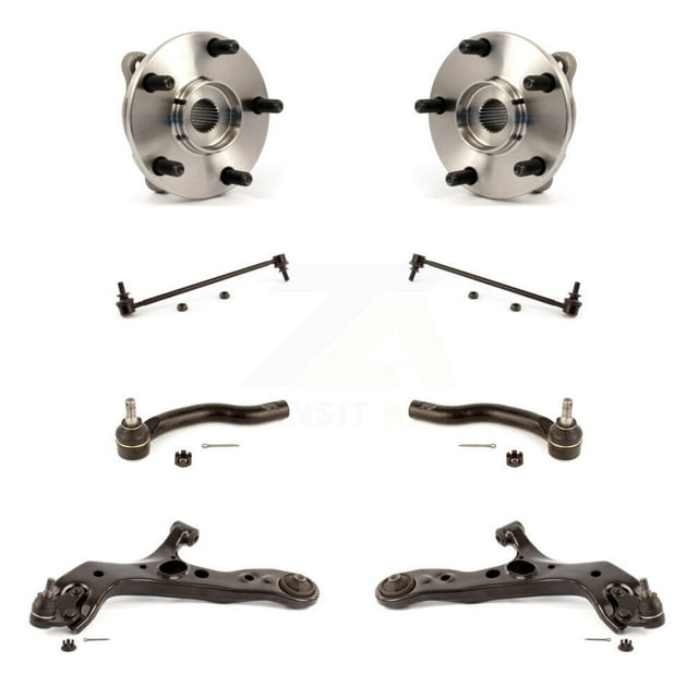 Transit Auto Ensemble de Roulement avant Bras de Commande Inférieur avec Tige de Liaison Extérieure à Rotule et Barre Stabilisatrice (8 Pcs) pour Voiture Toyota RAV4 - Côté Gauche Droit (Conducteur Passager) K7T-109593