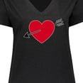 thumbnail image 4 of Inktastic Valentines Day Heart Arrow Women's Plus Size V-Neck T-Shirt, 4 of 5