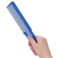 thumbnail image 2 of Peine de cola de rata antiestático de plástico de carbono antideslizante para seccionar el cabello. Uso profesional en barbería. Color azul., 2 of 4